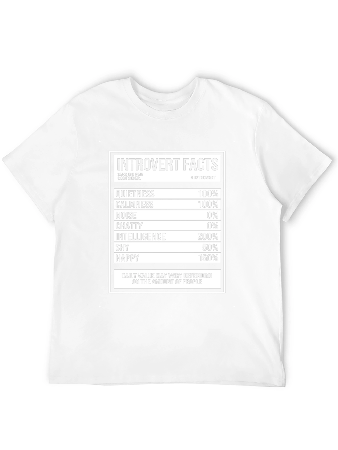 Introvert Facts Novelty Graphic T-Shirt