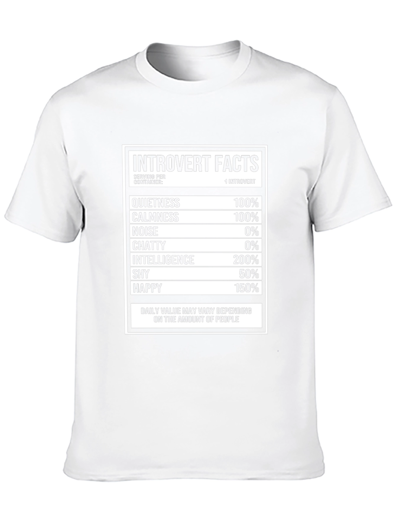 Introvert Facts Novelty Graphic T-Shirt