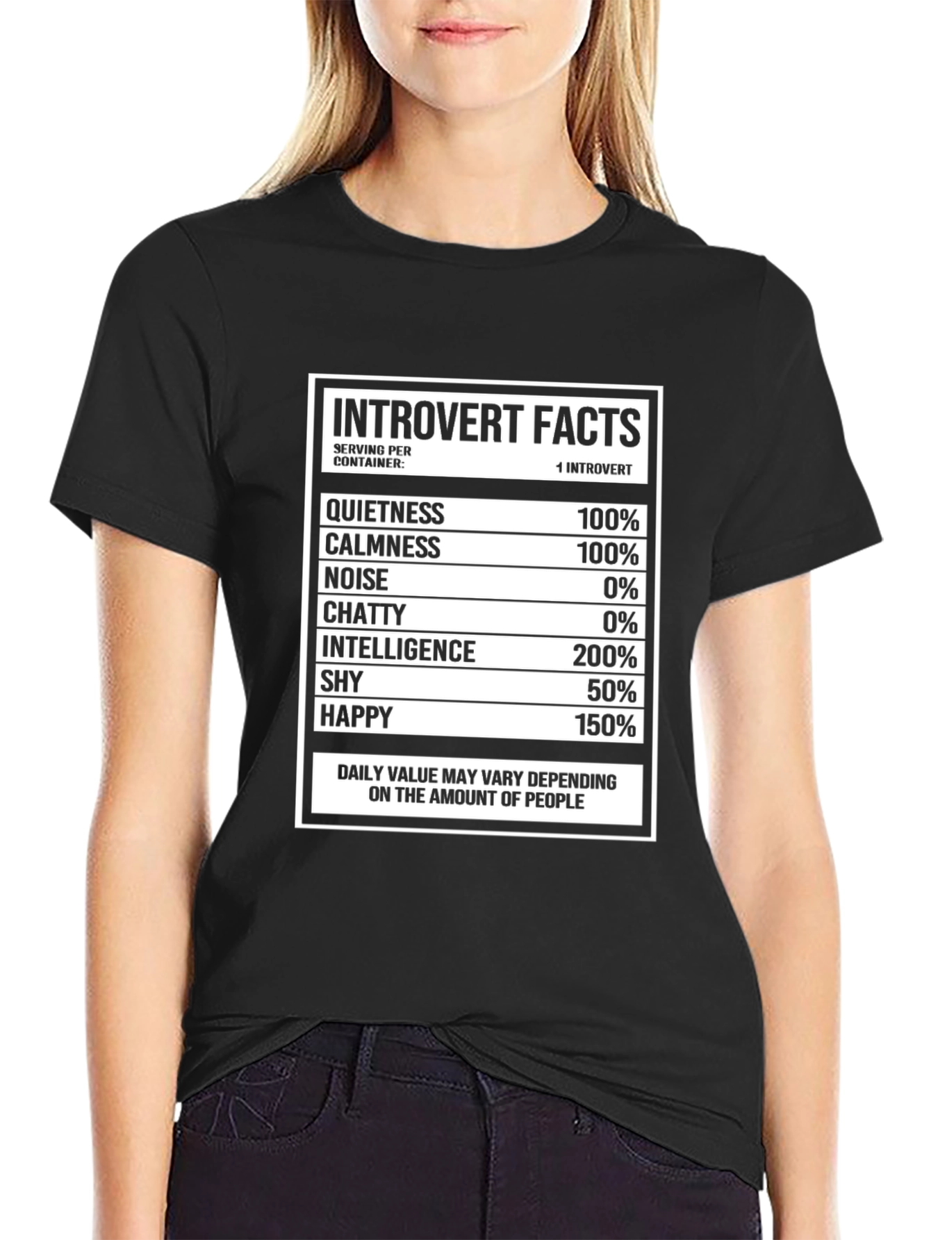 Introvert Facts Novelty Graphic T-Shirt