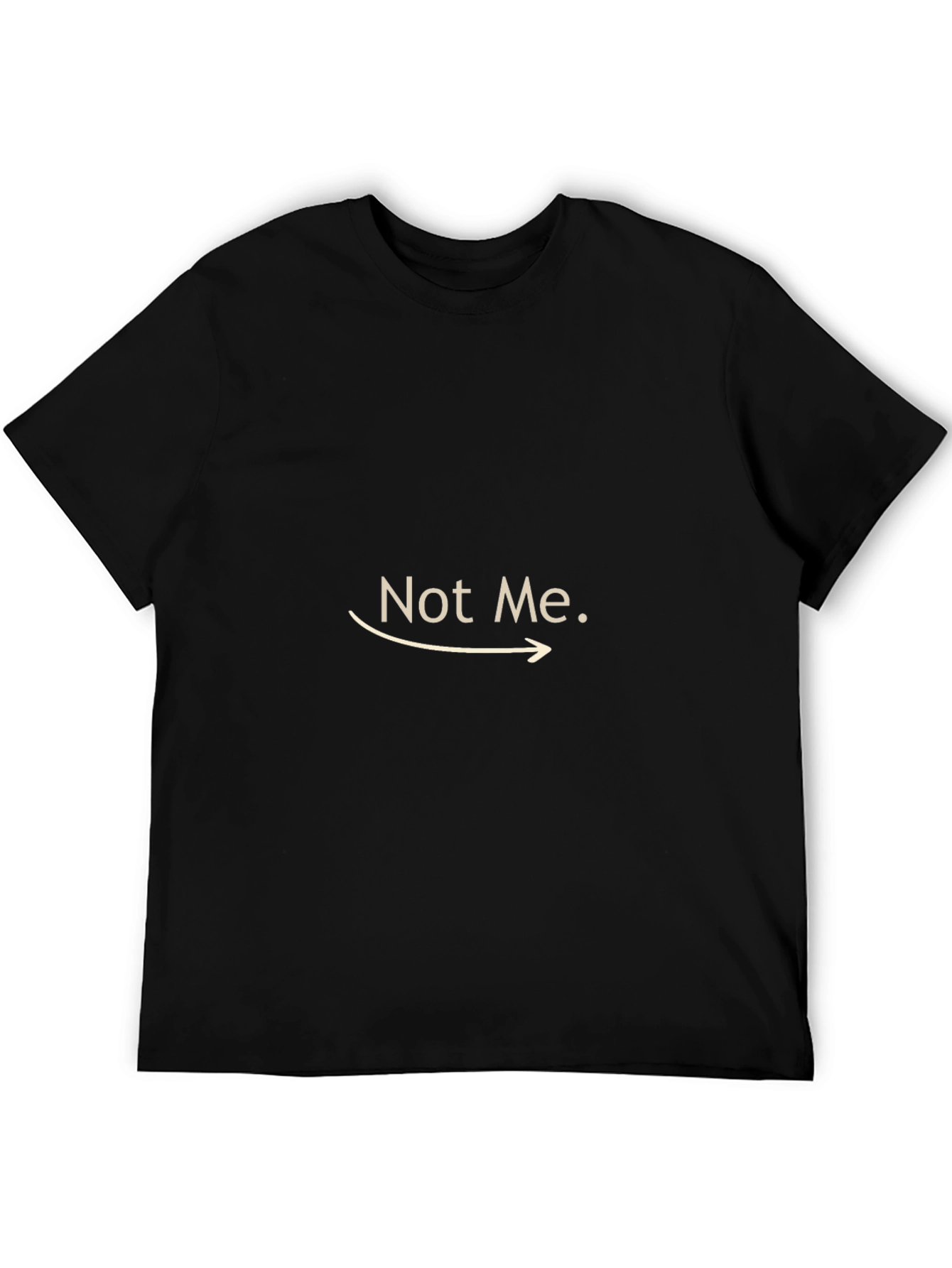 Not Me Graphic Tee - Black Cotton T-Shirt