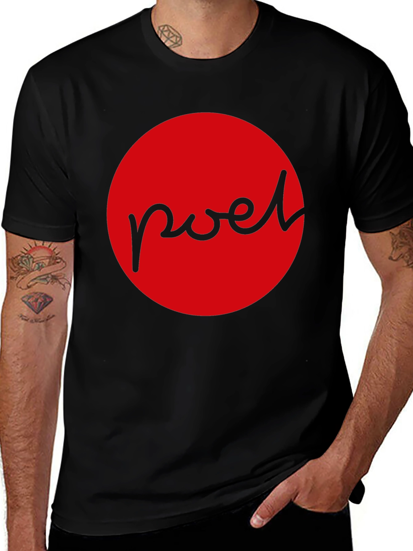 Red Circle Graphic Tee - Pwel Design