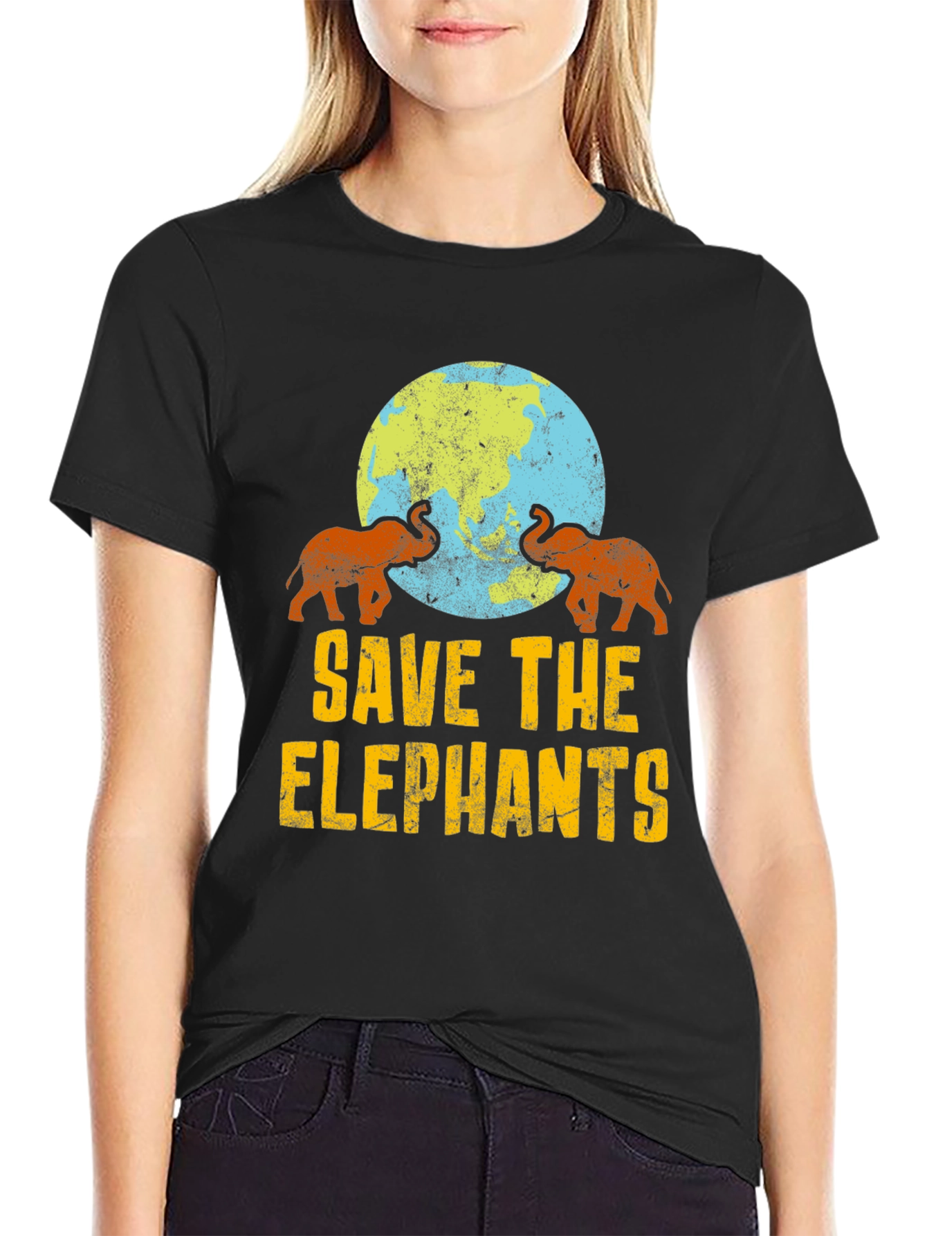 Save the Elephants Graphic Tee - Protect Wildlife T-Shirt