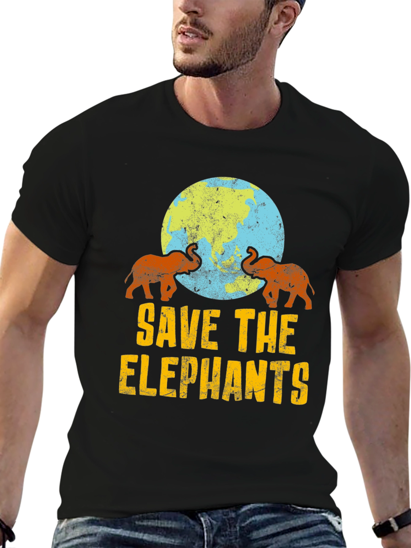Save the Elephants Graphic Tee - Protect Wildlife T-Shirt