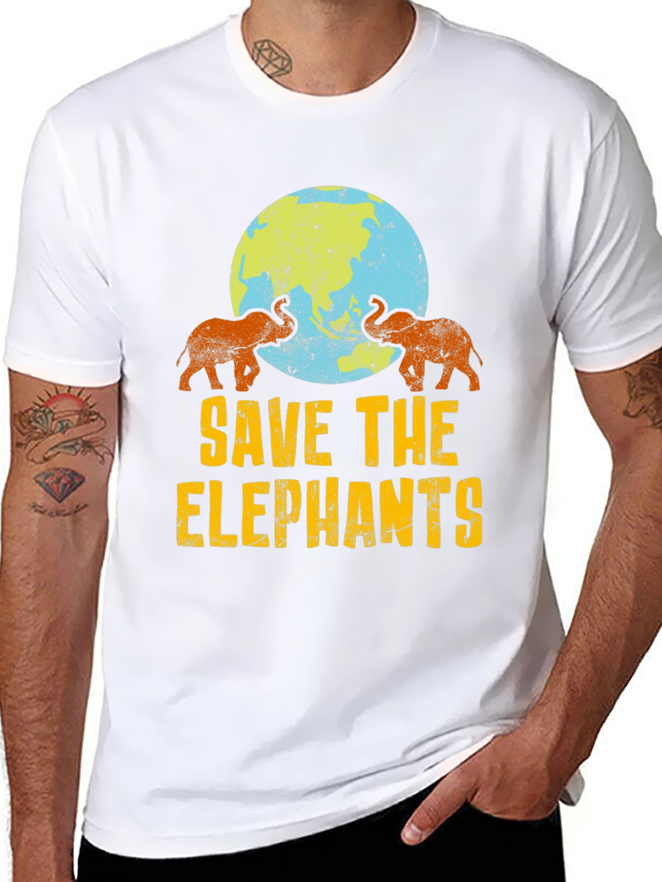 Save the Elephants Graphic Tee - Protect Wildlife T-Shirt