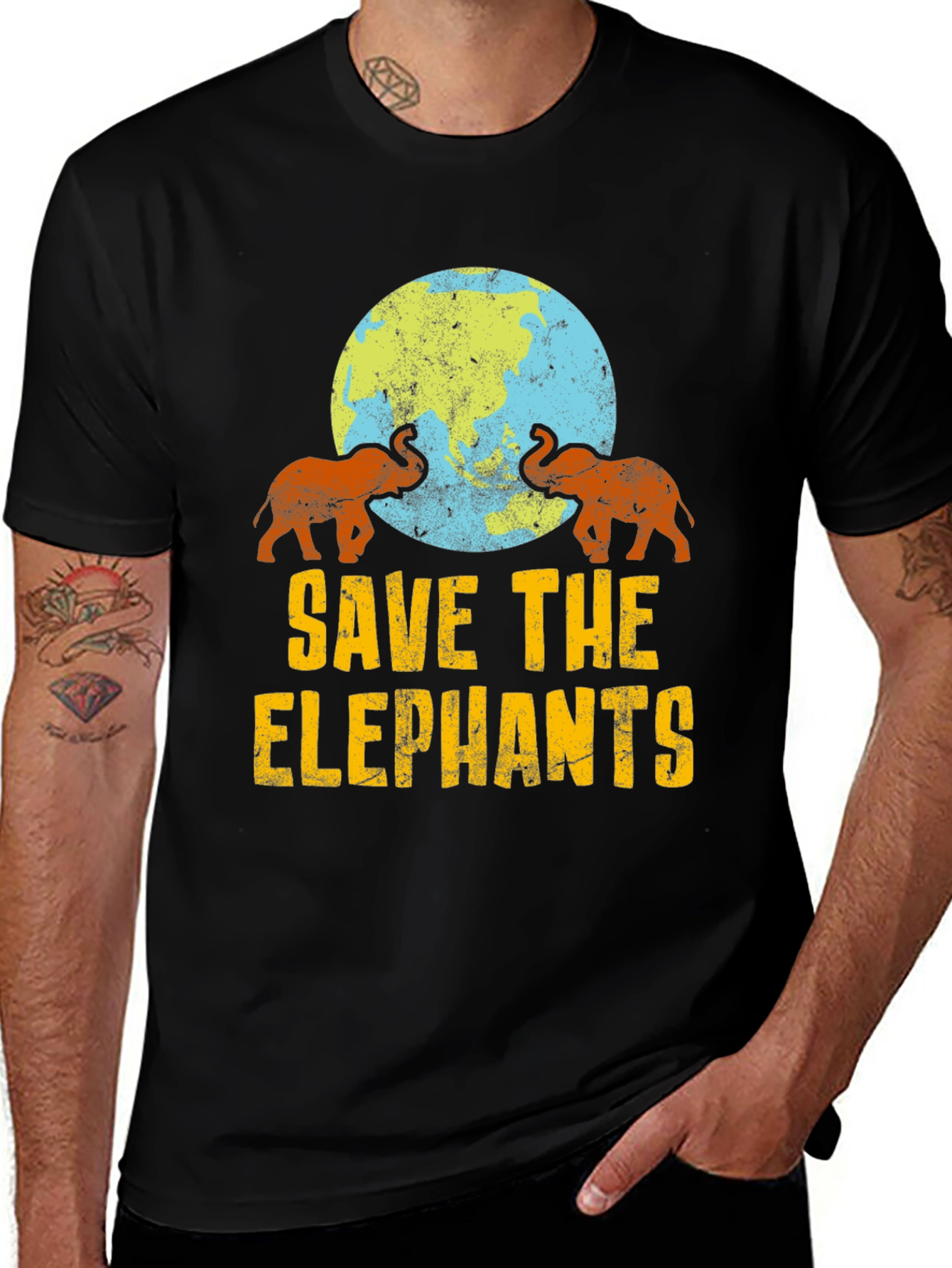 Save the Elephants Graphic Tee - Protect Wildlife T-Shirt