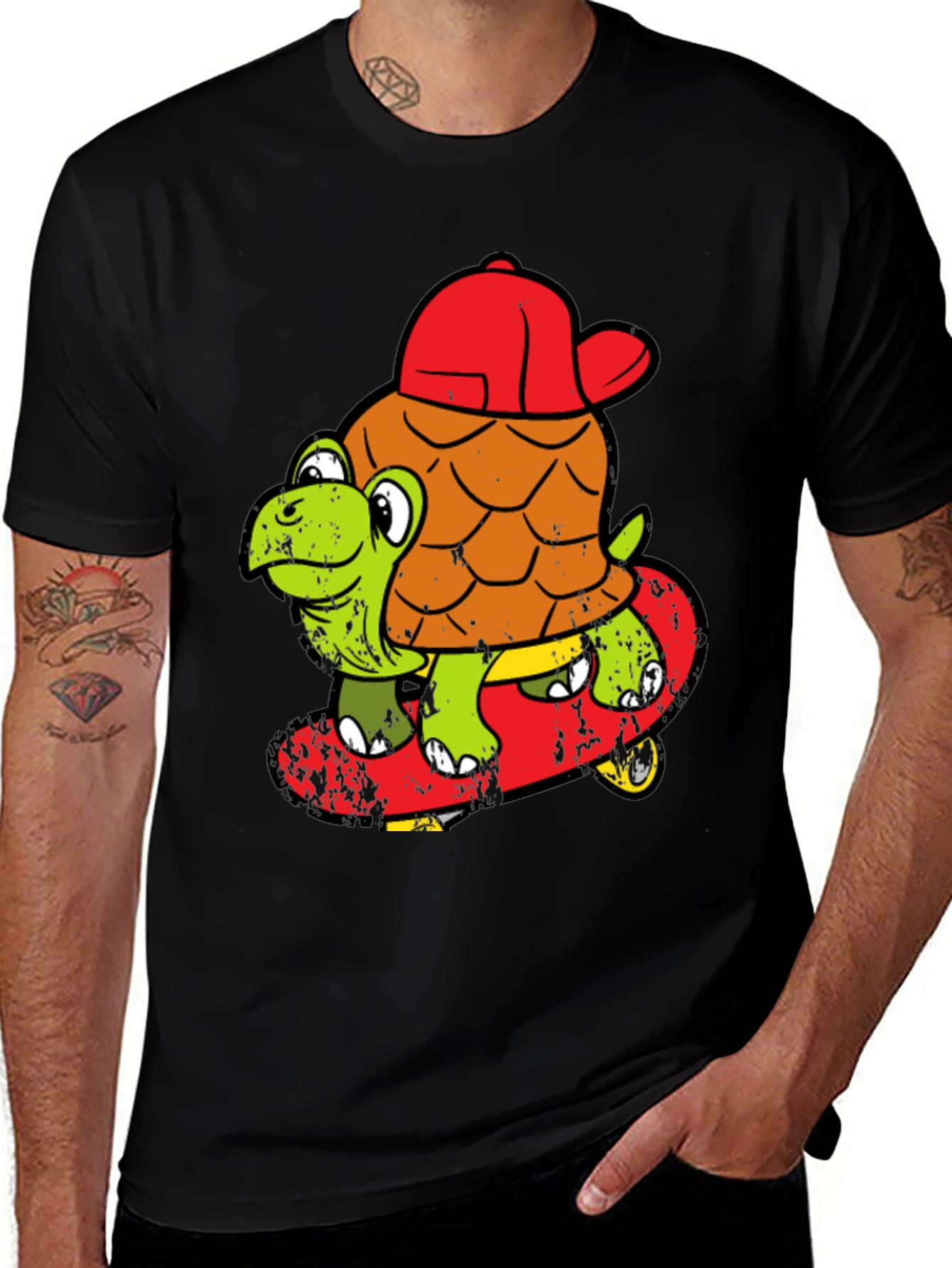 Turtle Skateboarder T-Shirt - Cool Cartoon Tee