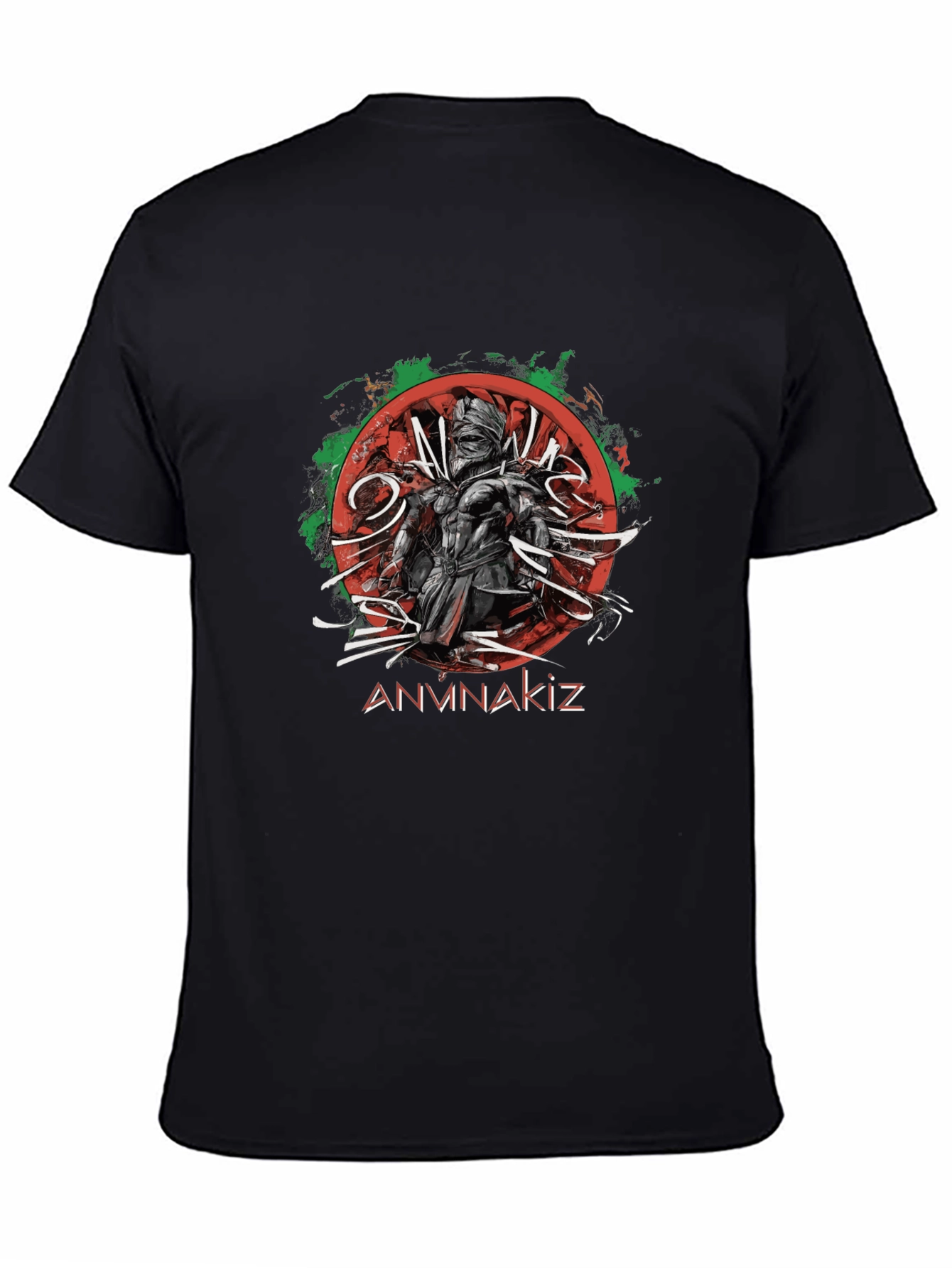 ANVNAKIZ Graphic Print Black T-Shirt