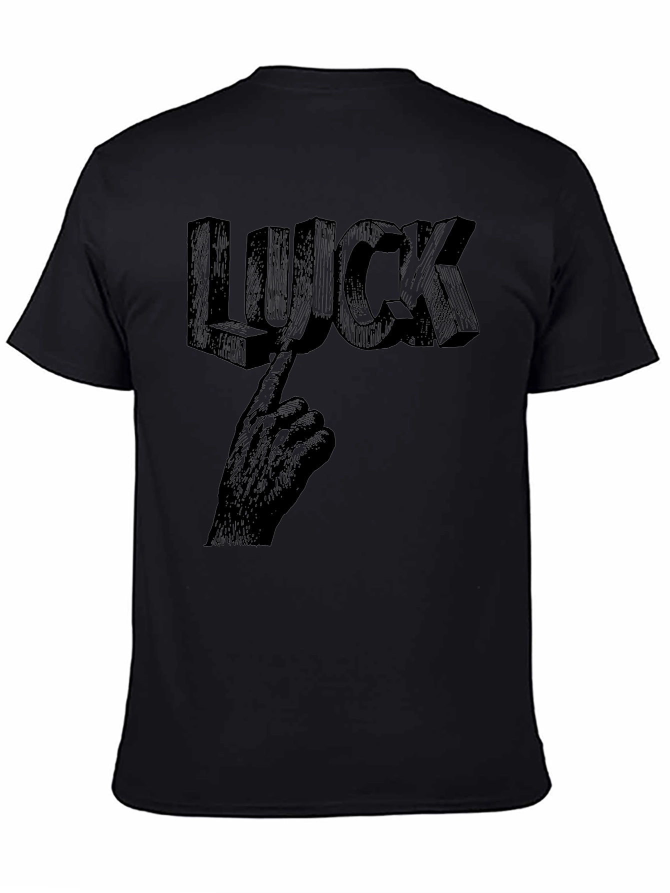 Lucky Graphic Tee - Unisex Black T-Shirt