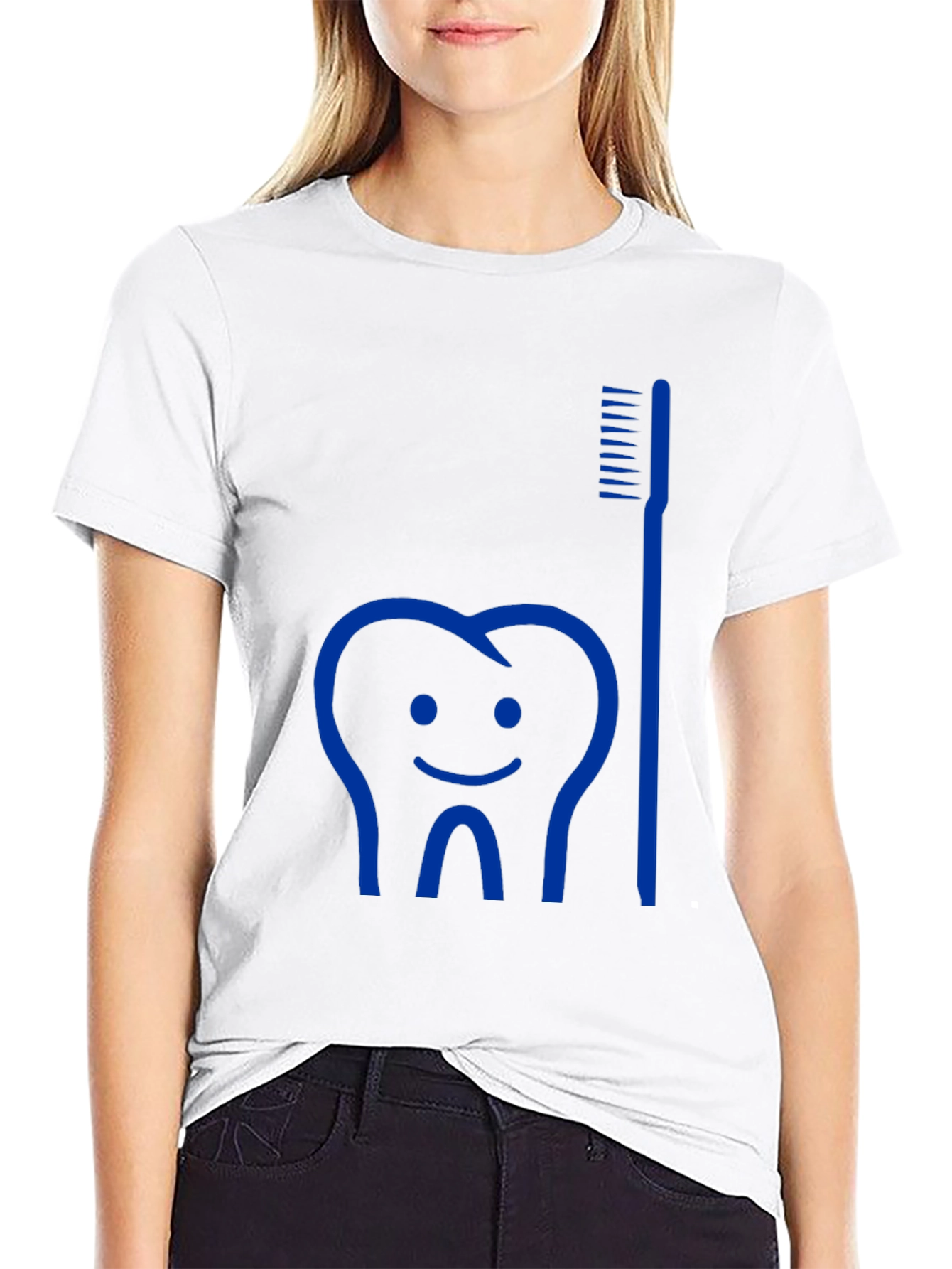 Dental Humor Tee: Tooth & Brush Graphic T-Shirt