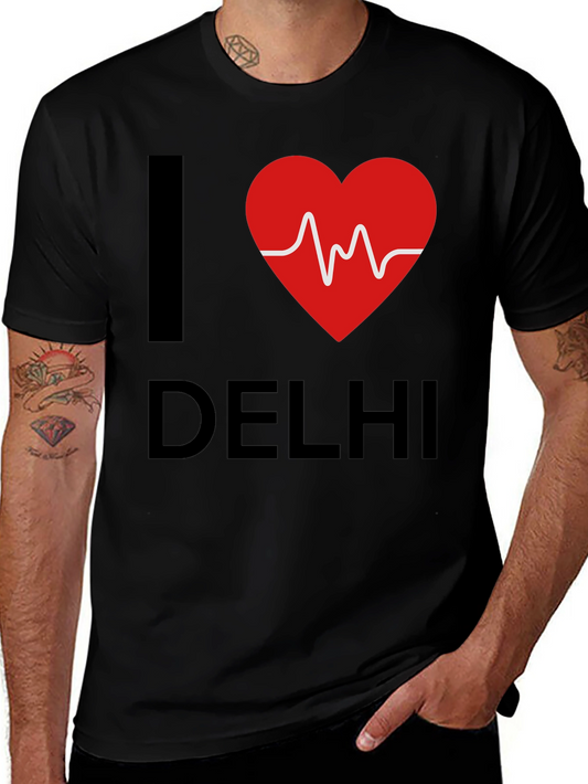 I Heart Delhi Graphic Tee - Cool Tourist Souvenir T-Shirt