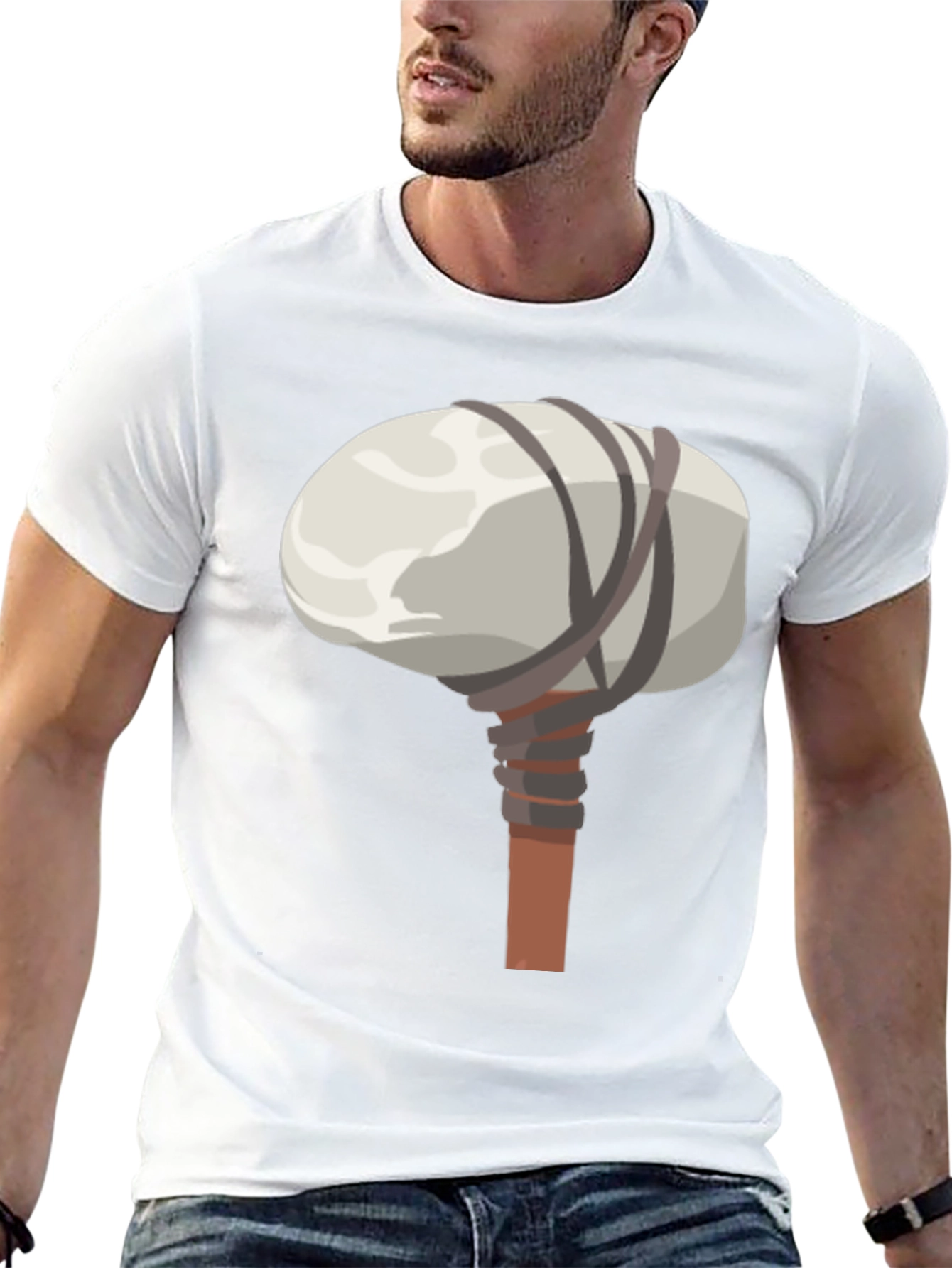 Caveman Club Graphic Tee - Prehistoric Style