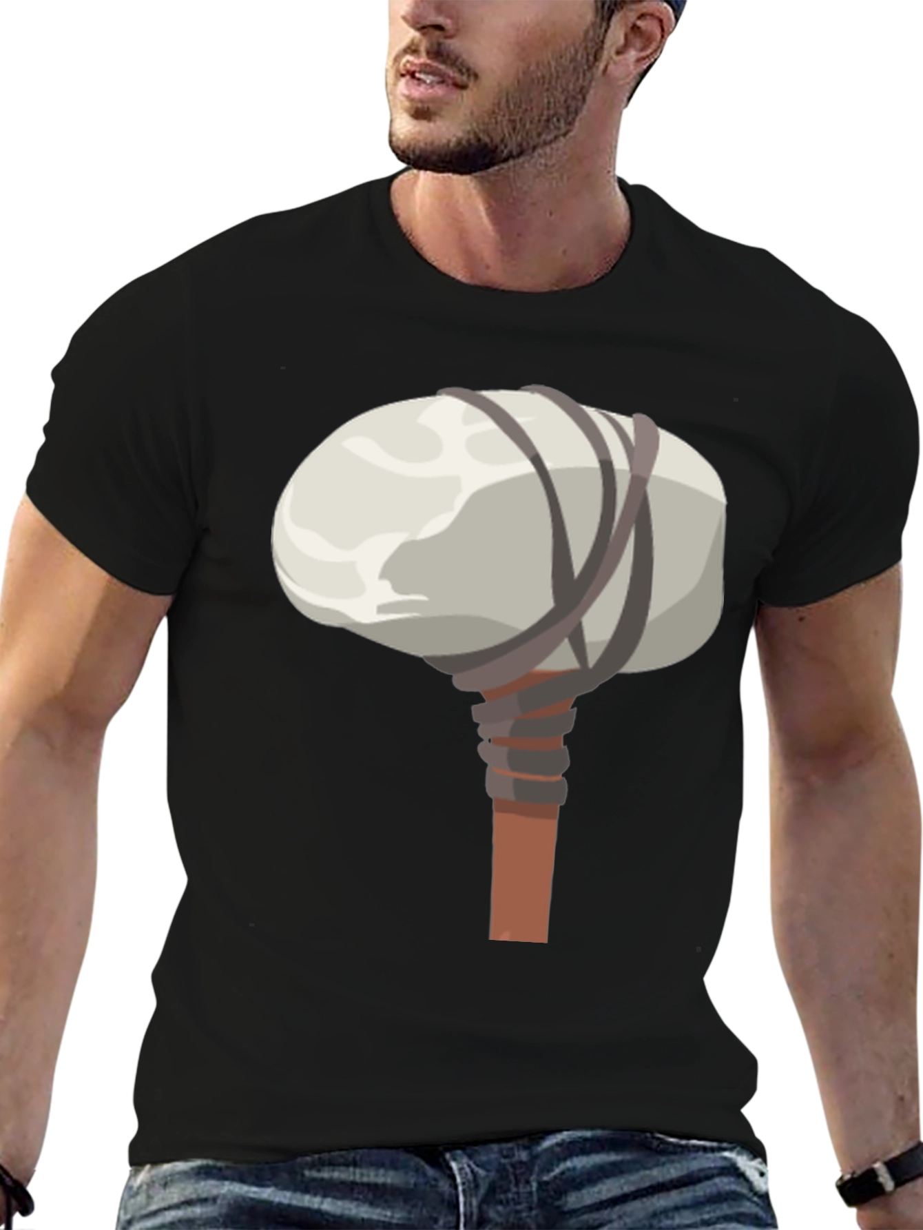 Caveman Club Graphic Tee - Prehistoric Style