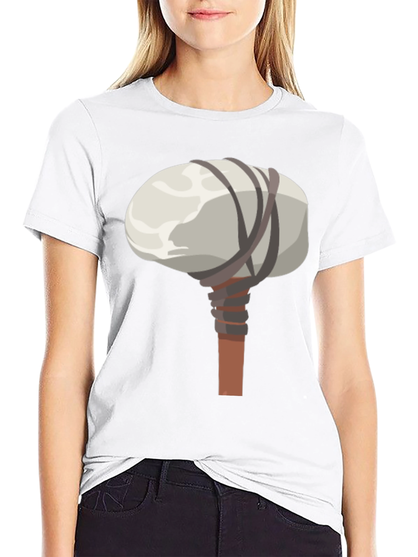 Caveman Club Graphic Tee - Prehistoric Style