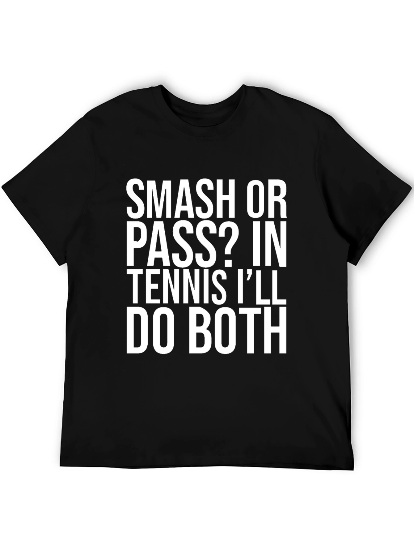 Smash or Pass Tennis Humor Graphic Tee