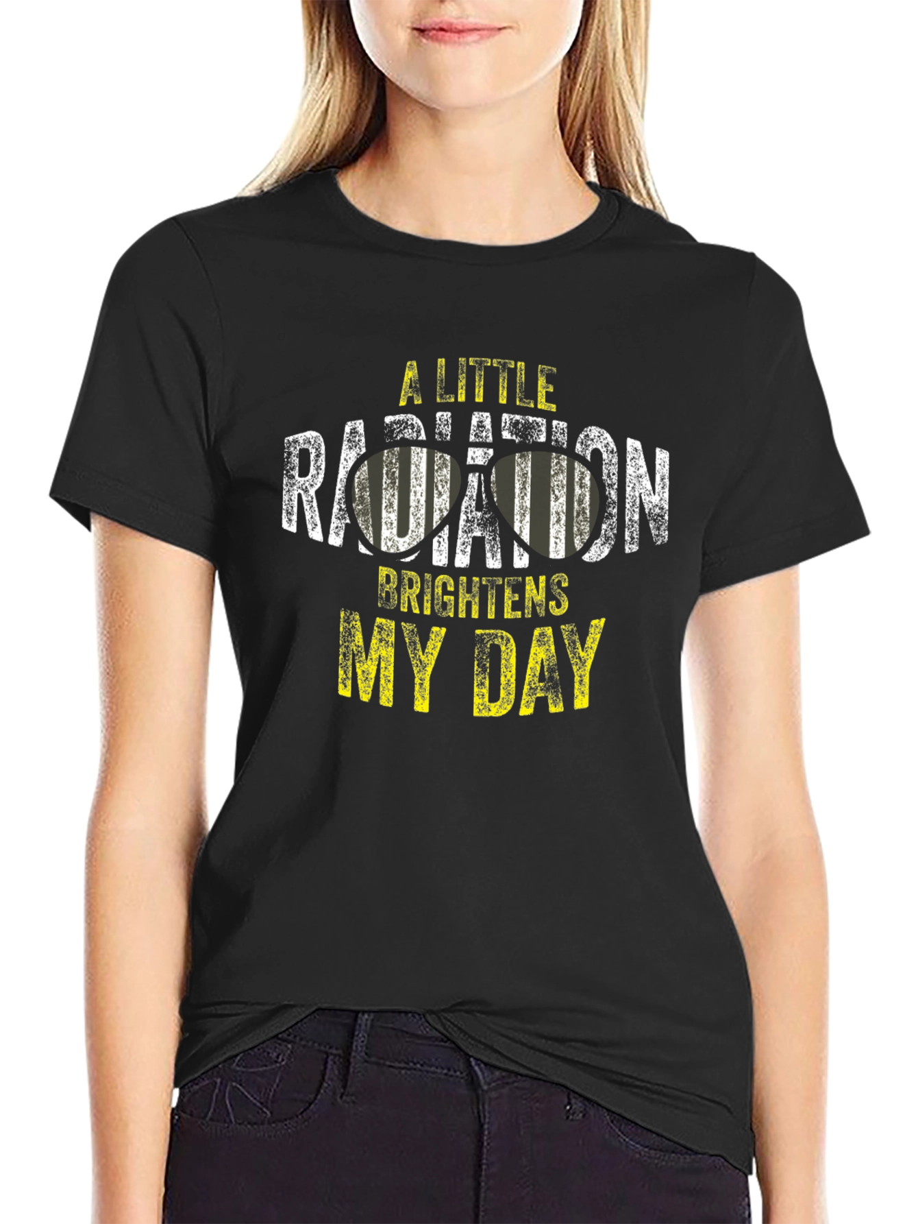 Radiation Brightens My Day Black T-Shirt
