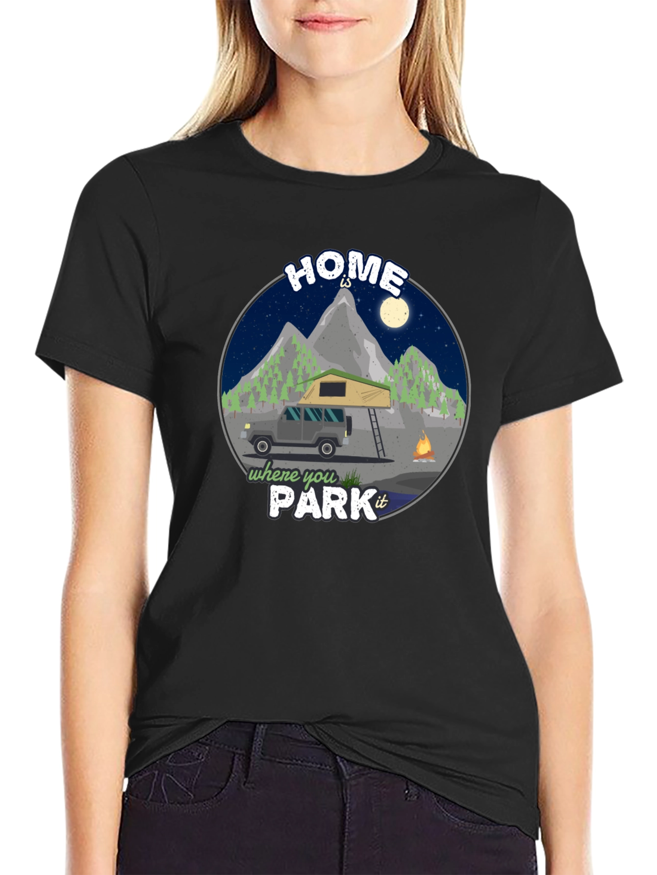 Home is Where You Park It Camping T-Shirt