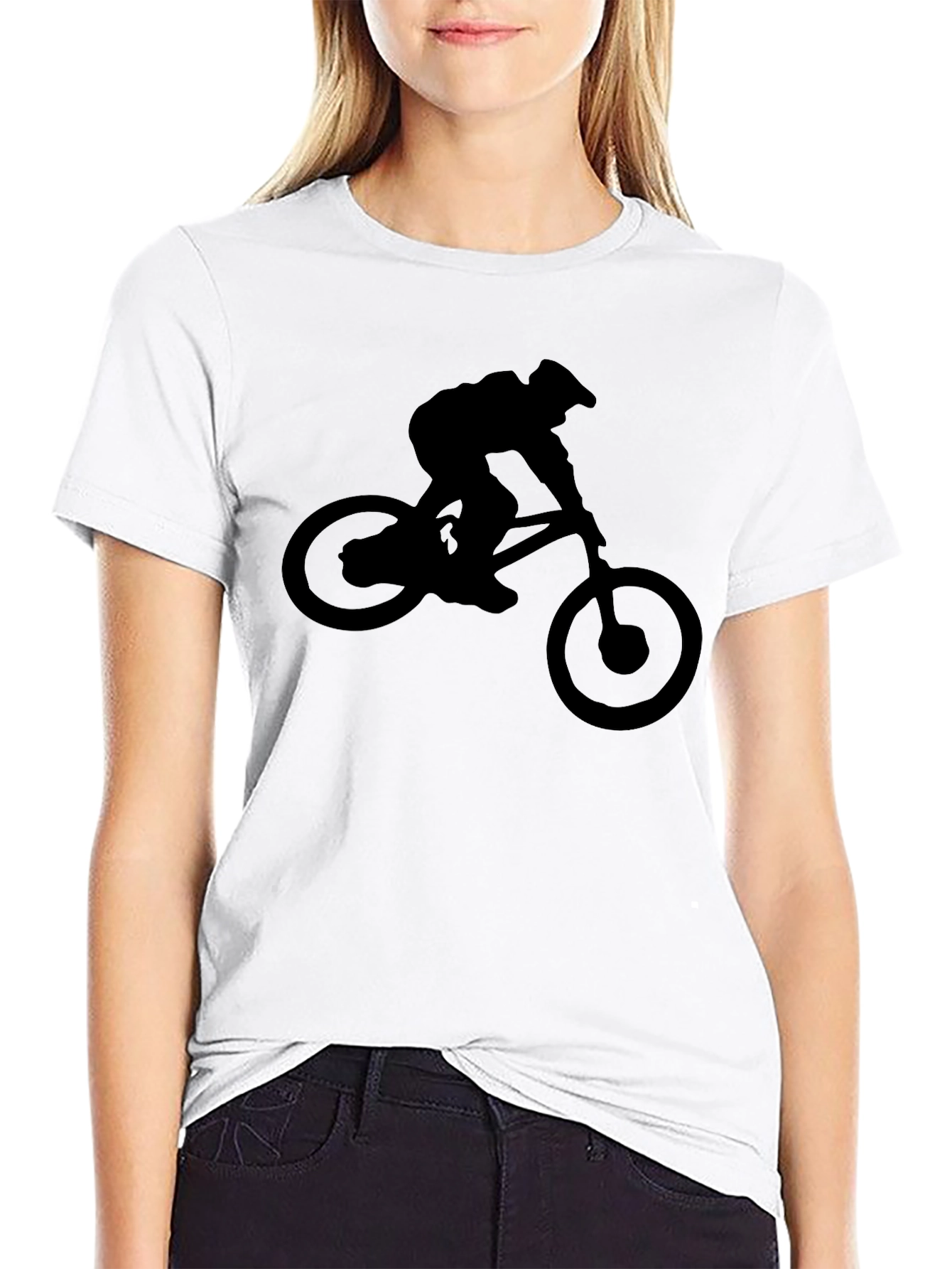 Mountain Biker Silhouette Graphic Tee