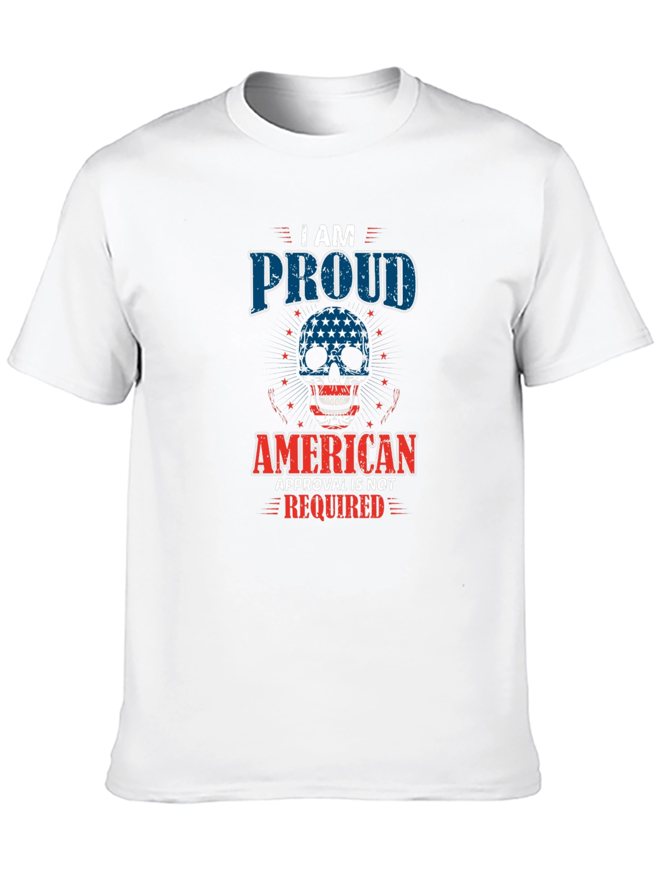 Proud American Skull Graphic T-Shirt