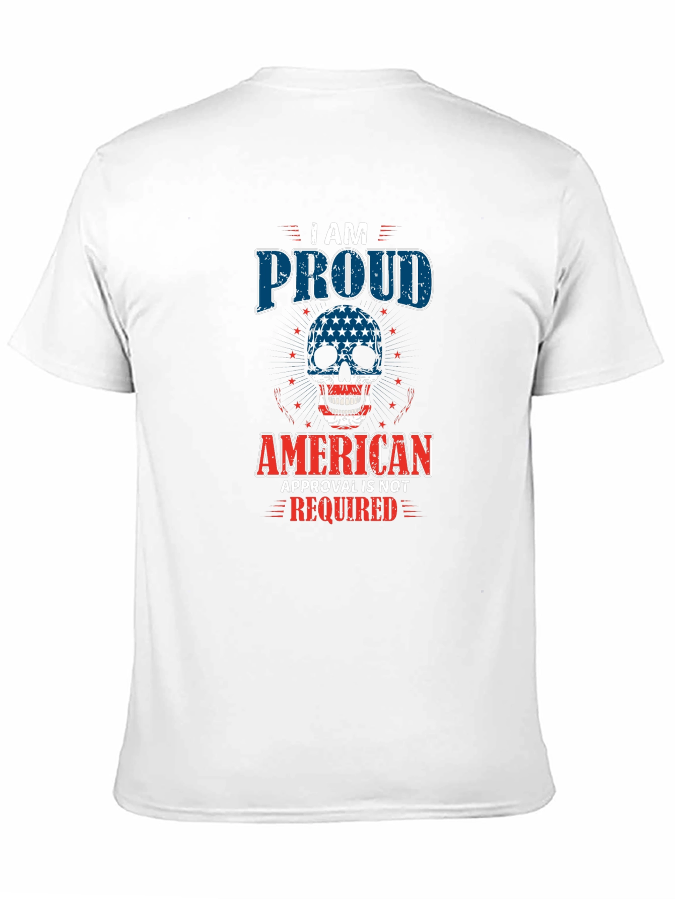 Proud American Skull Graphic T-Shirt