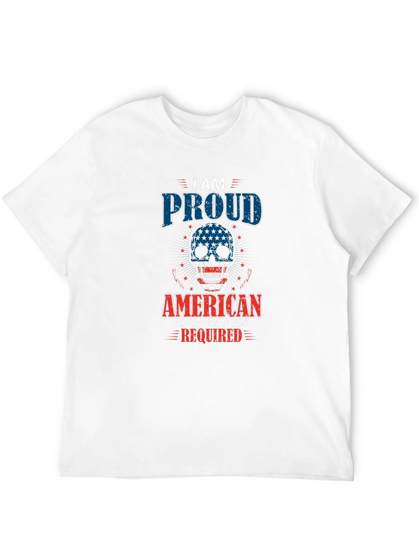 Proud American Skull Graphic T-Shirt