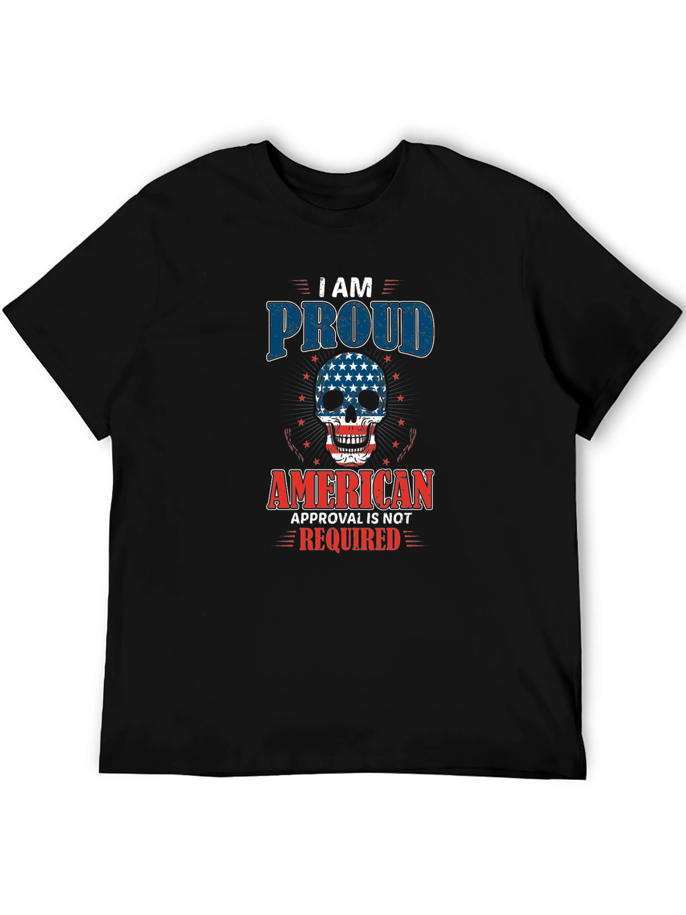 Proud American Skull Graphic T-Shirt