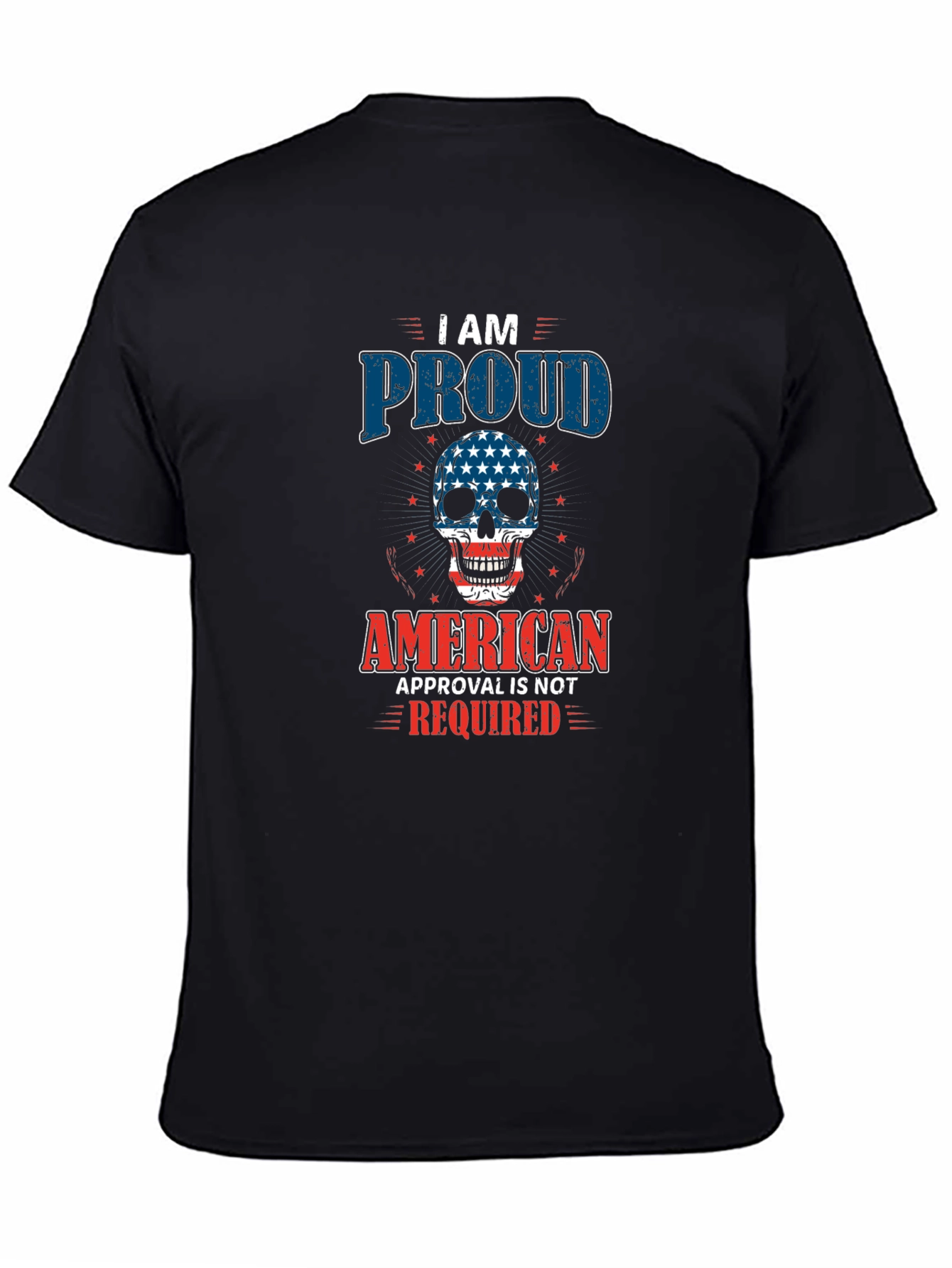 Proud American Skull Graphic T-Shirt