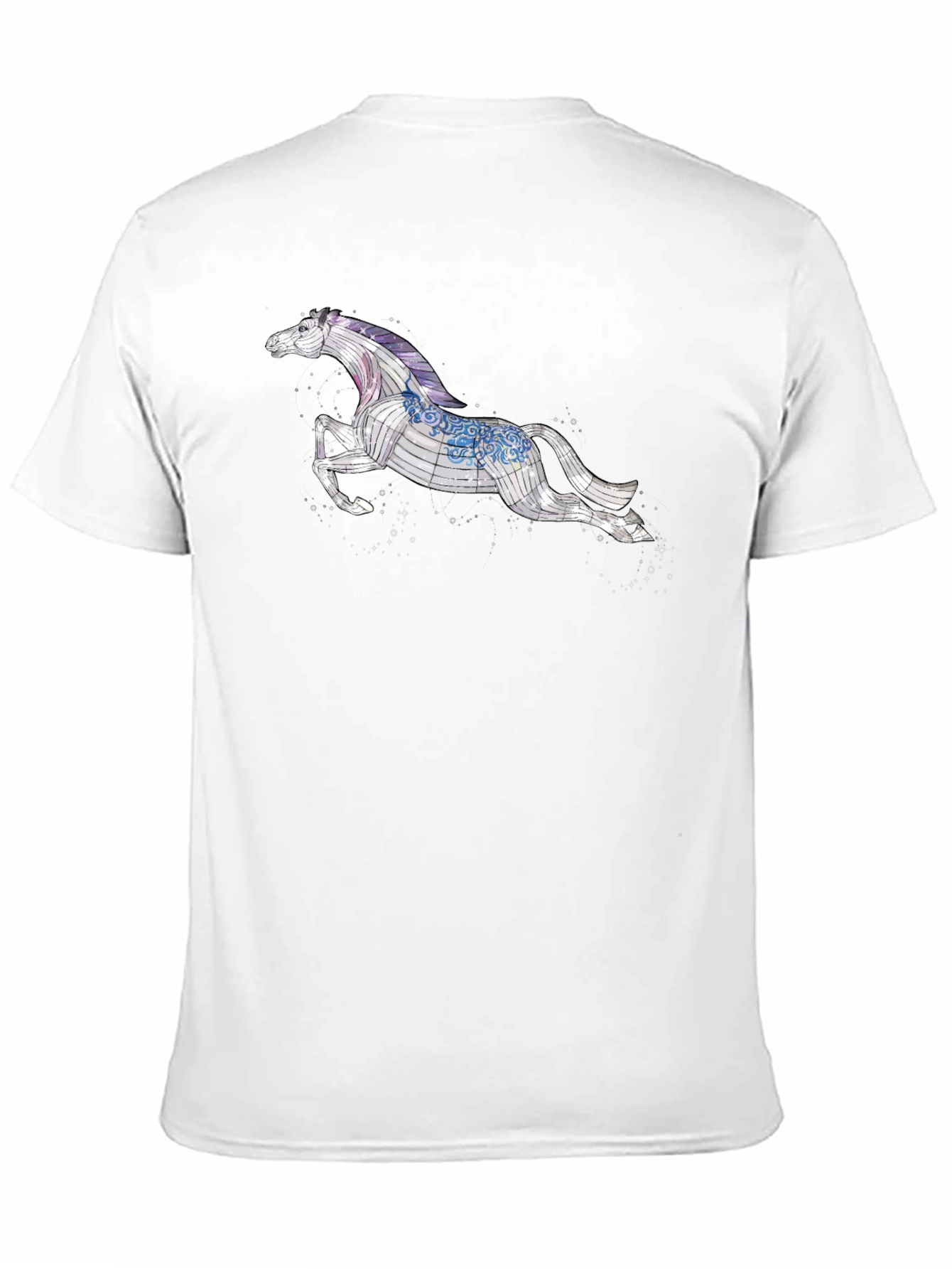 Black T-Shirt with Horse Graphic