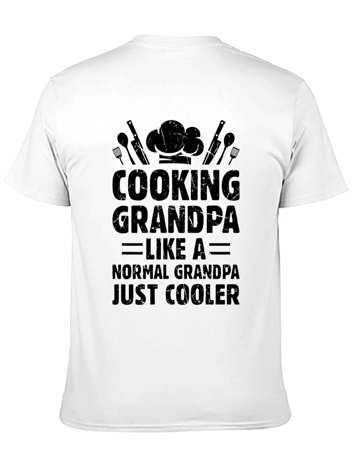 Cooking Grandpa Black T-Shirt - Just Cooler!