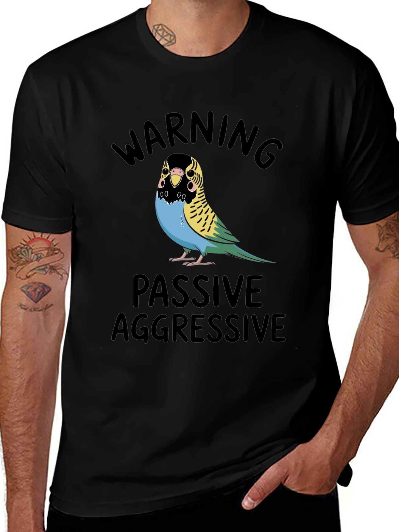 Passive Aggressive Budgie T-Shirt