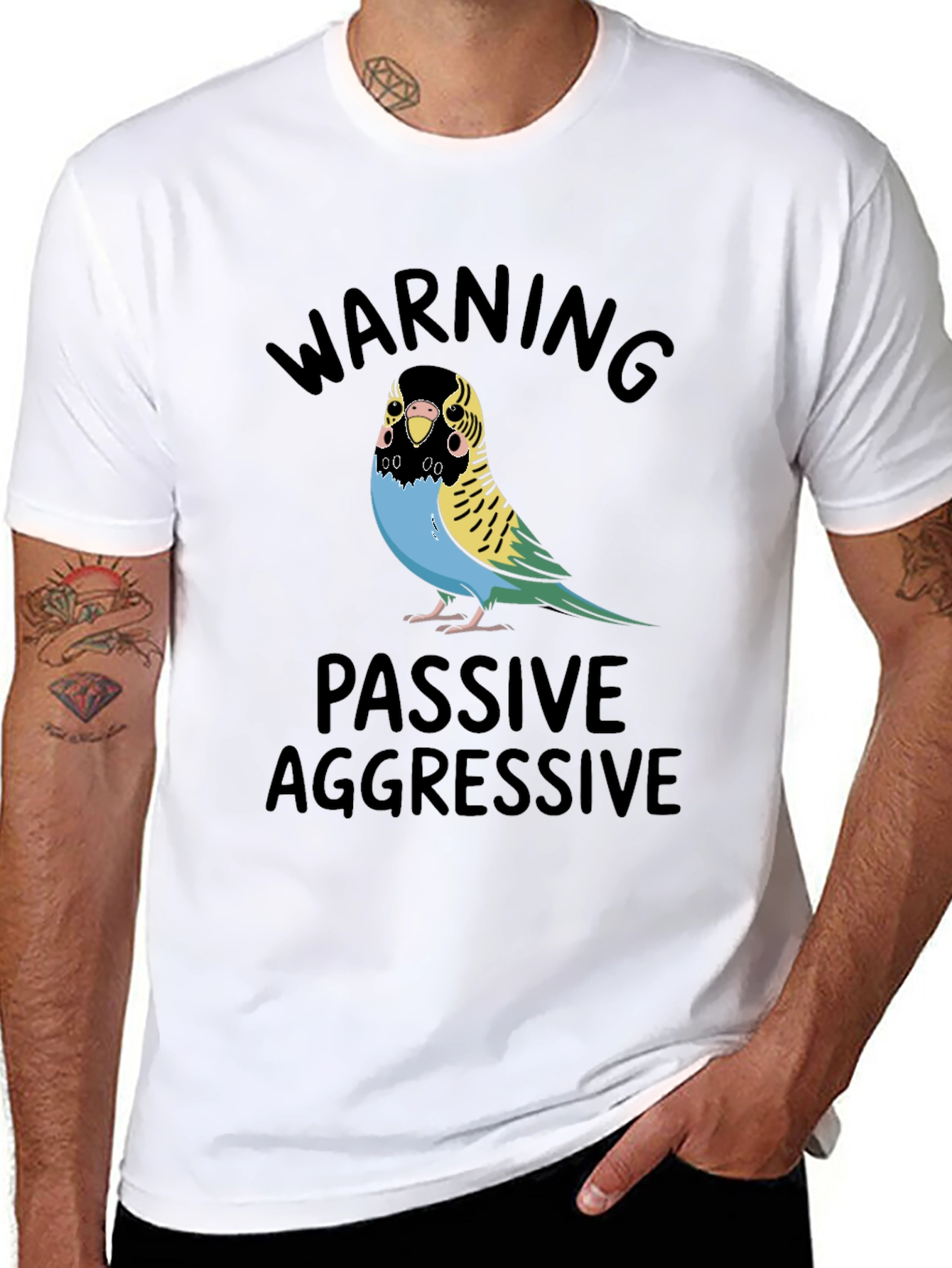 Passive Aggressive Budgie T-Shirt