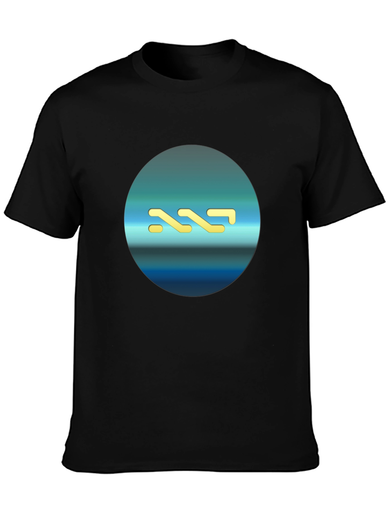 Modern Geometric Black T-Shirt