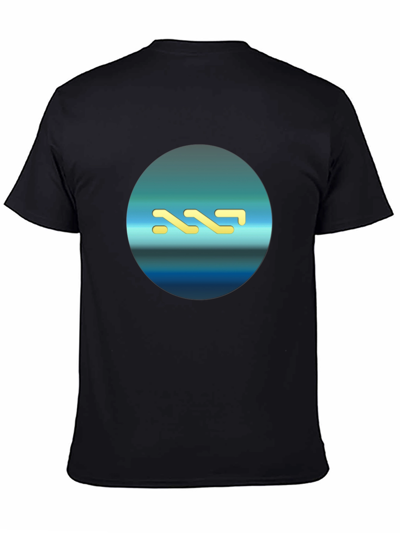 Modern Geometric Black T-Shirt