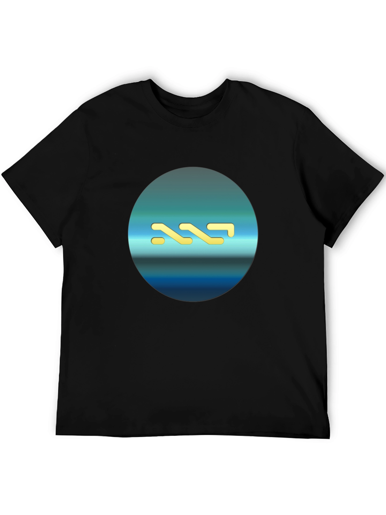 Modern Geometric Black T-Shirt