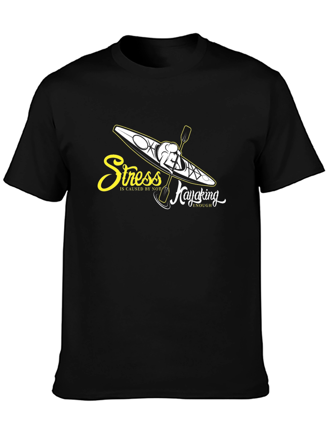 Stress Kayaking Black T-Shirt