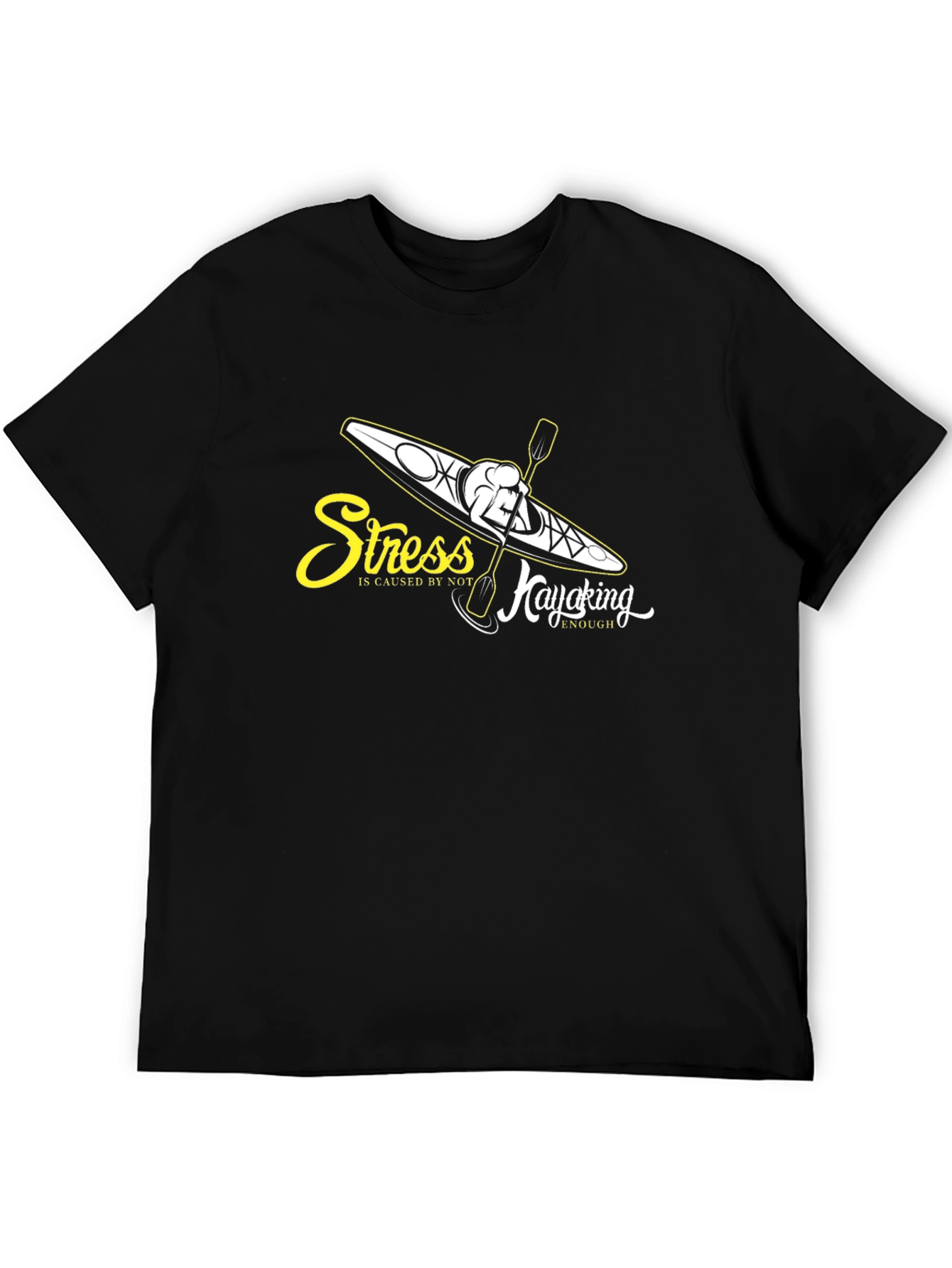 Stress Kayaking Black T-Shirt