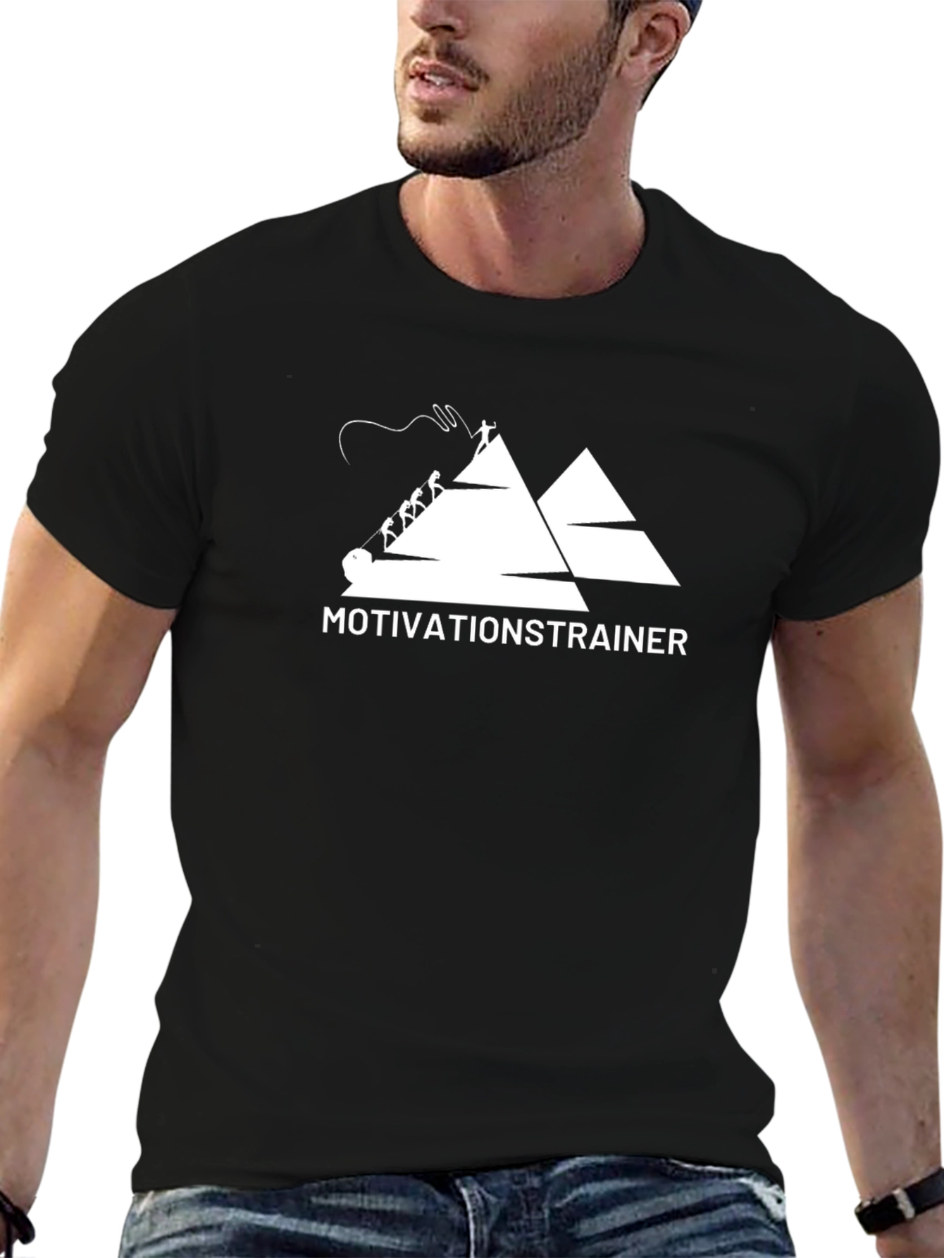 Motivation Trainer Graphic Tee - Mens Black T-Shirt