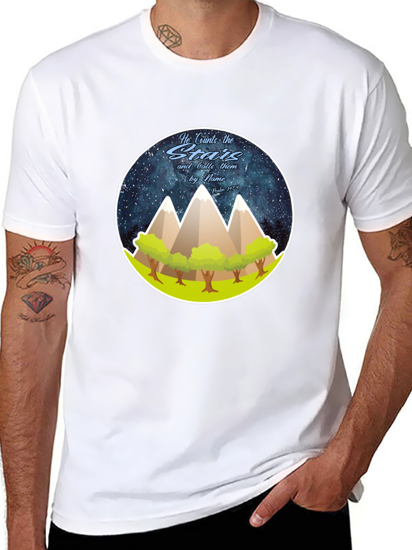 He Counts the Stars Graphic T-Shirt