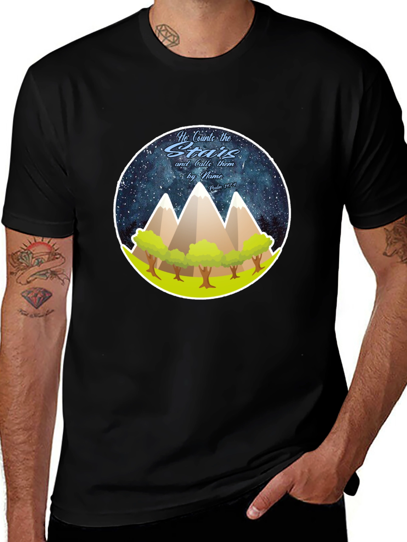 He Counts the Stars Graphic T-Shirt