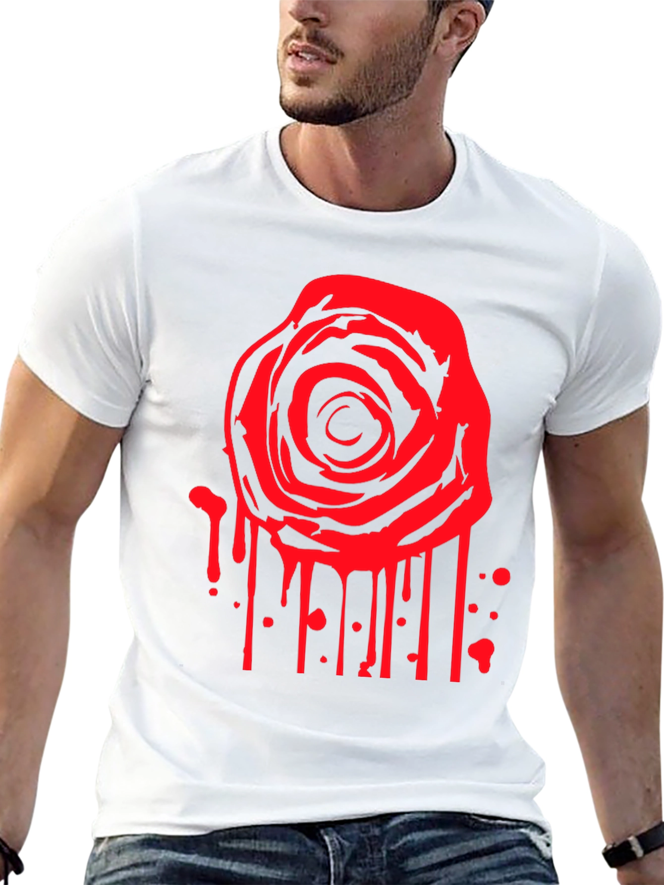 Red Rose Bleeding Graphic T-Shirt