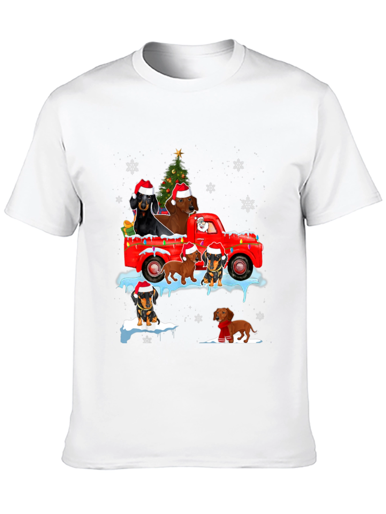 Dachshund Christmas Truck T-Shirt