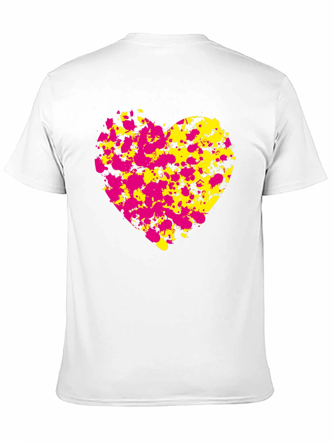 Abstract Heart Splatter T-Shirt - Black
