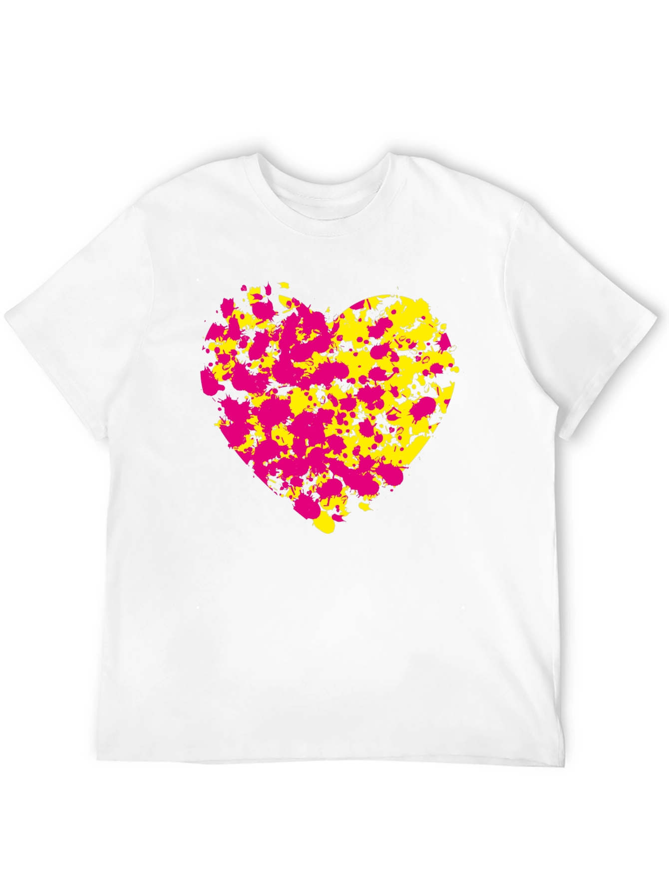 Abstract Heart Splatter T-Shirt - Black