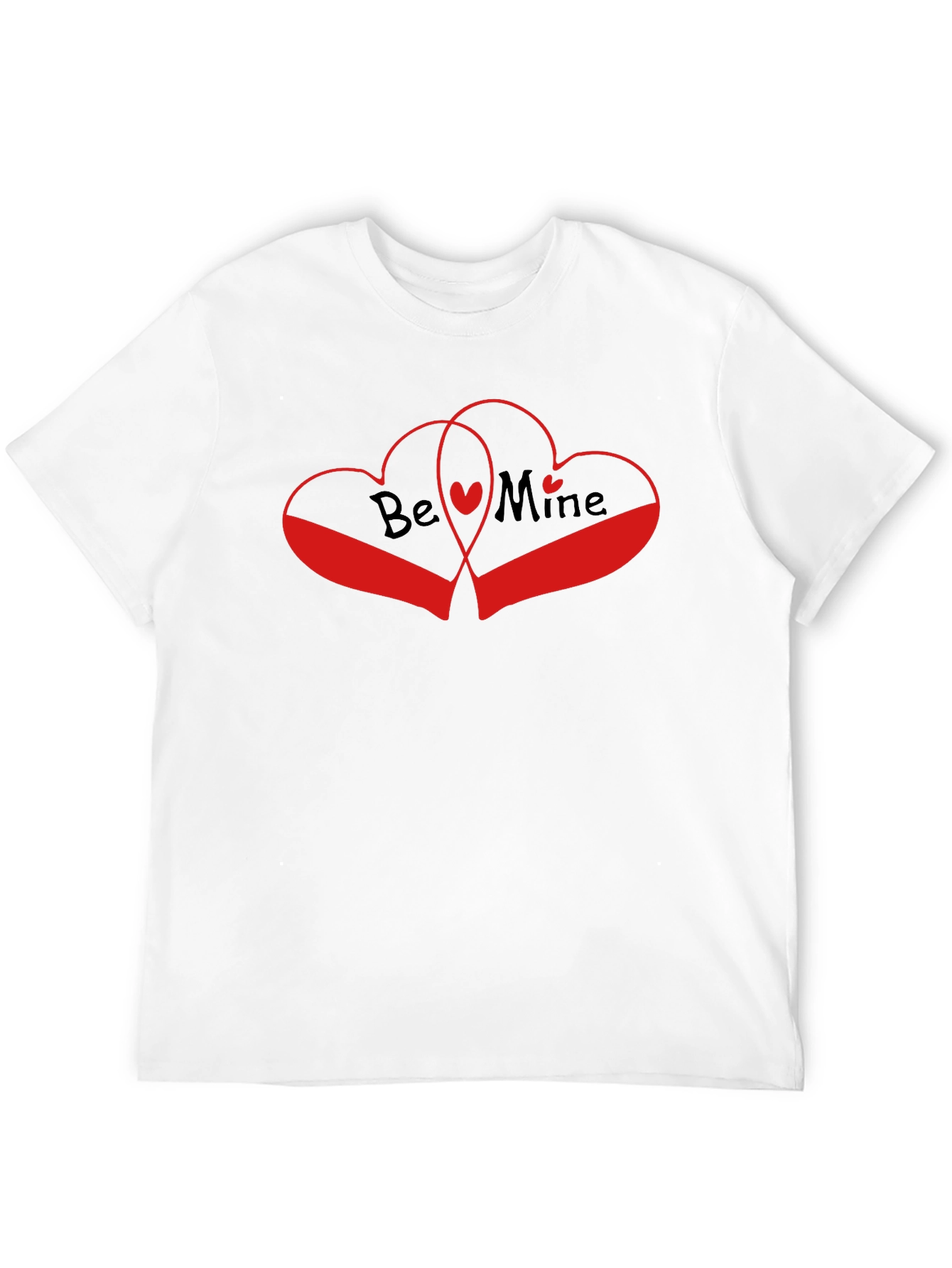 Be Mine Heart Graphic Tee - Black