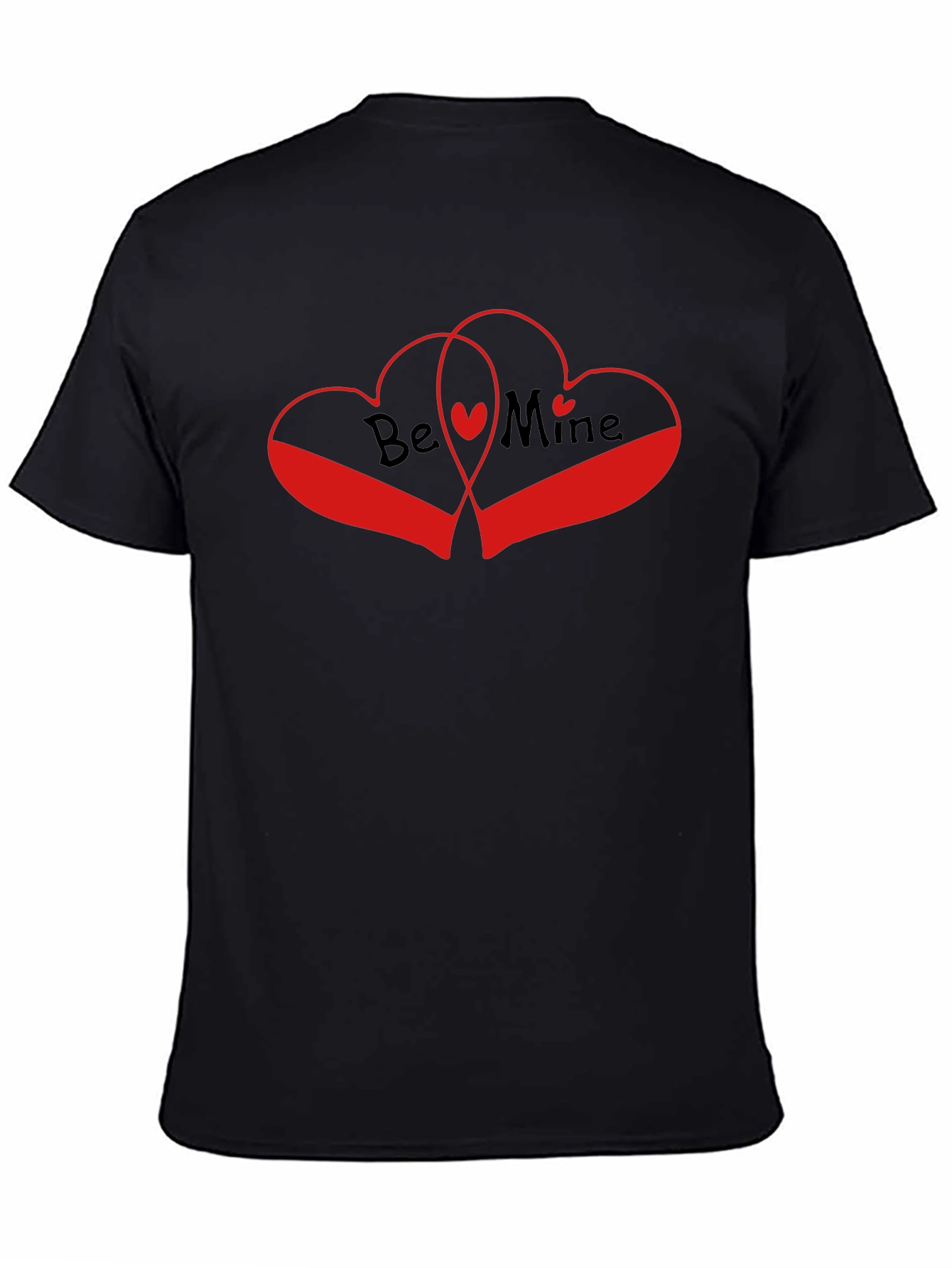 Be Mine Heart Graphic Tee - Black