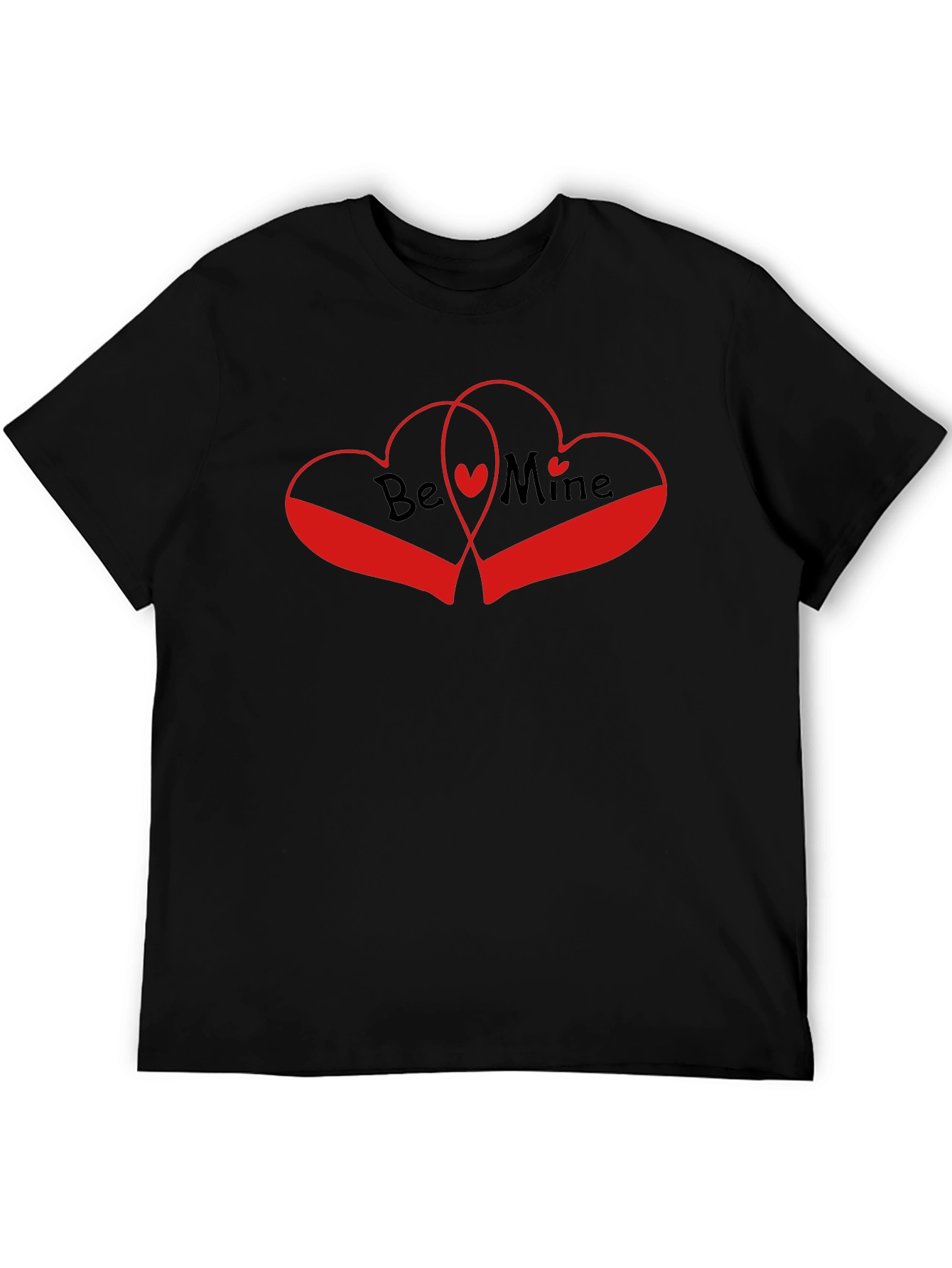 Be Mine Heart Graphic Tee - Black