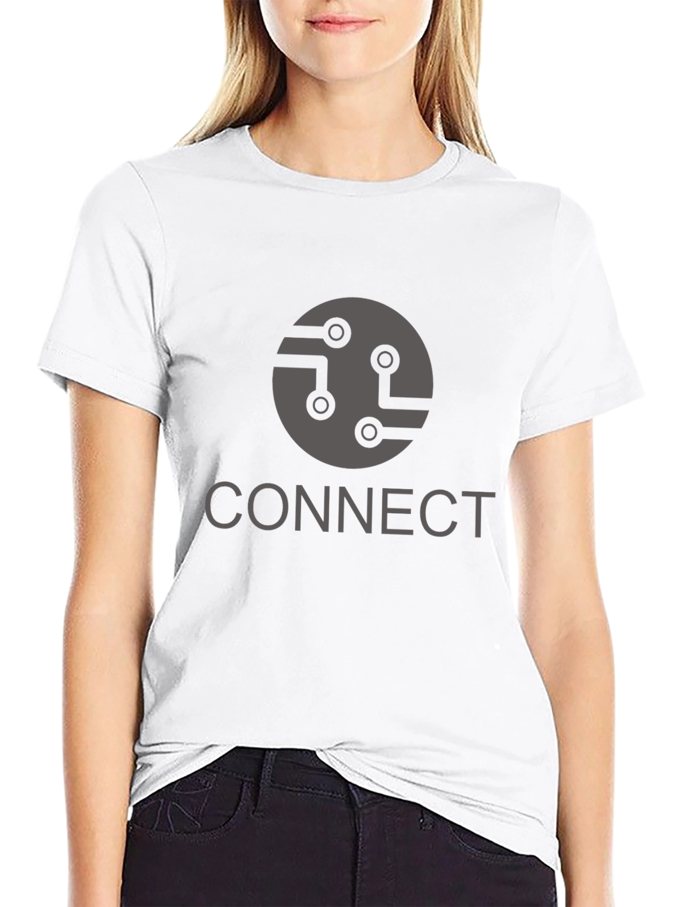 Connect Graphic T-Shirt - Black Cotton Blend