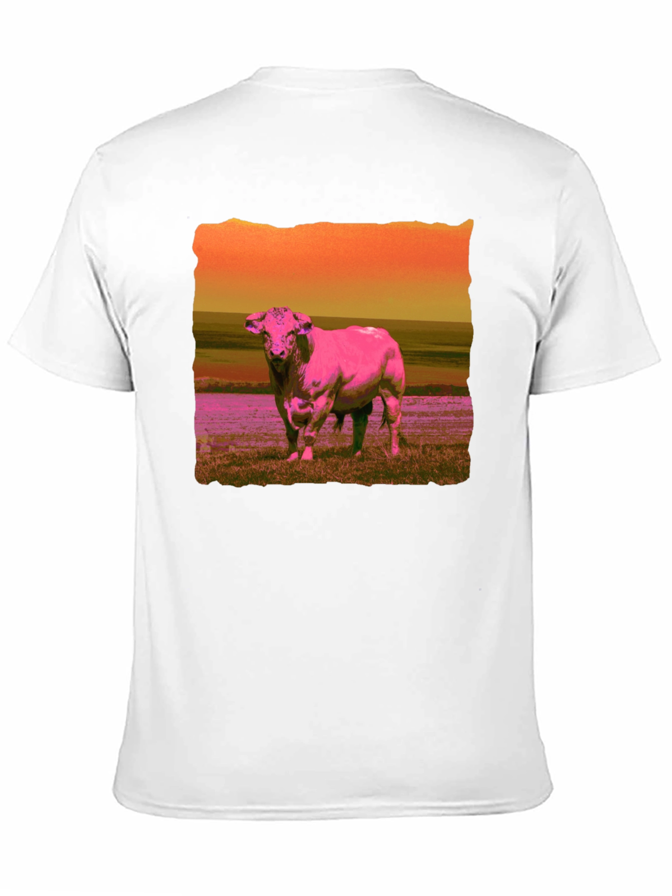 Bull Graphic Tee - Retro Style Mens T-Shirt