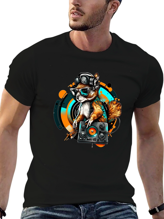 DJ Squirrel T-Shirt - Funky Urban Design