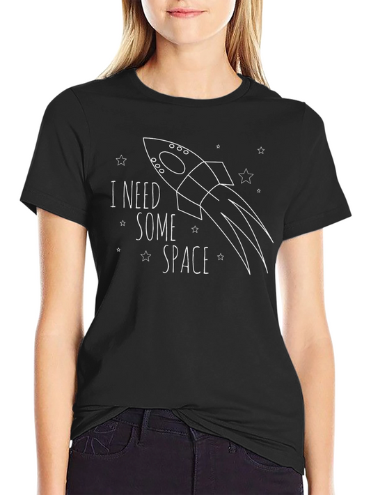 I Need Some Space Rocket Graphic Tee - Black