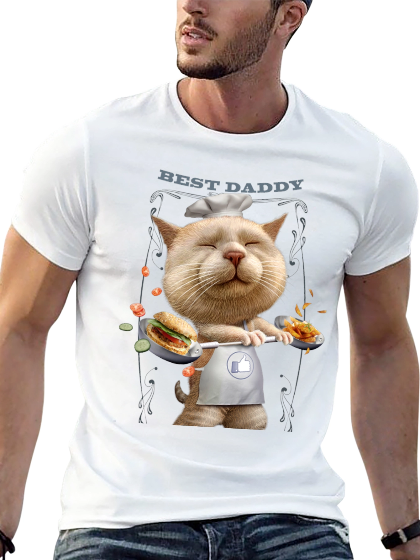 Best Daddy Cat Chef T-Shirt